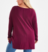 Style & Co Plus Size Knit Seam-Front Tunic Top Berried Treasure Size 3X