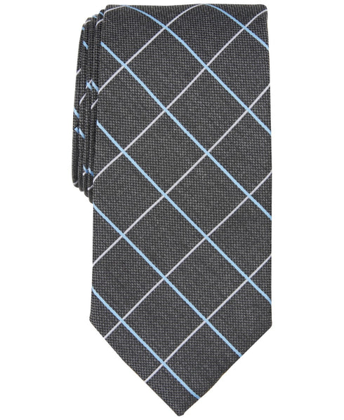 Club Room Men's Preston Grid Tie Black