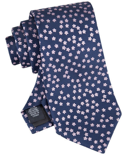 Tommy Hilfiger Men's Ditsy Floral Tie Navy Pink