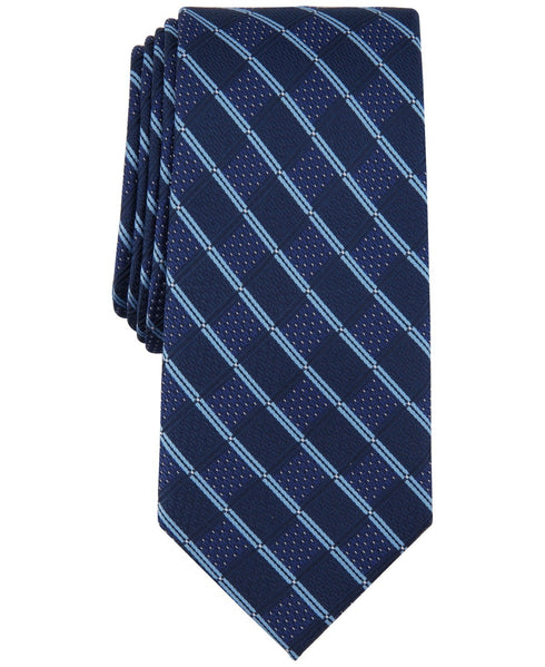 Alfani Men's Dash Stripe Tie Navy One Size