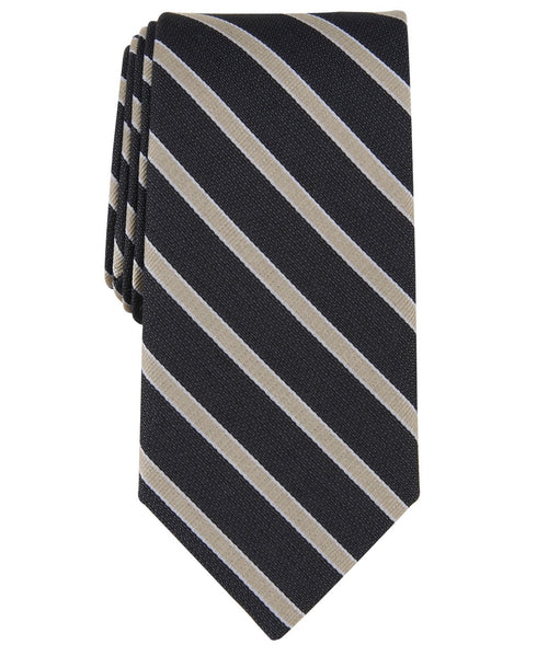 Michael Kors Men's Neptune Stripe Tie Black