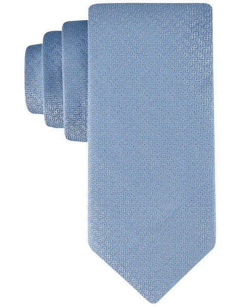 Calvin Klein Men Regular Fit Tie Necktie One Size Blue Santiago Teture
