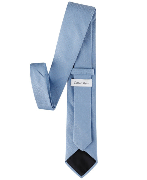 Calvin Klein Men Regular Fit Tie Necktie One Size Blue Santiago Teture