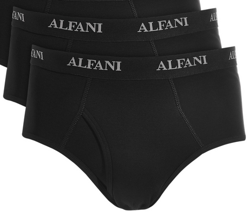 Alfani Men 2-Pk. Moisture-Wicking Cotton Briefs Black S
