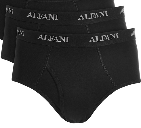 Alfani Men 2-Pk. Moisture-Wicking Cotton Briefs Black S