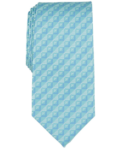 Perry Ellis Men's Keeve Geo-Pattern Tie Aqua