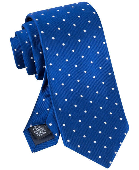 Tommy Hilfiger Mens Tie Necktie One Size Blue Dot Print