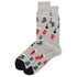 Hot Sox Men's Cats in Stockings Crew Socks Gray 10-13