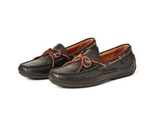 Ralph Lauren Men's Roberts Leather Driver Black Size 12