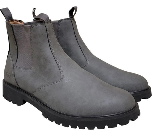 JBU Kai Water Resistant Chelsea Boot Gray Leather Pull-On Size 10M