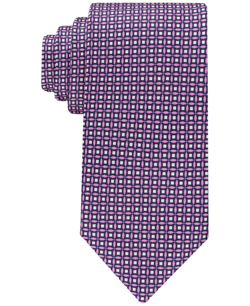 Tommy Hilfiger Men's Foulard Floral Print Tie Pink