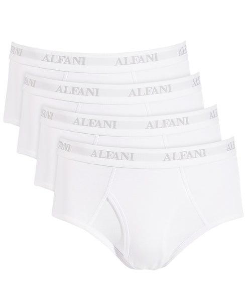 Alfani Men S 4-Pack Cotton Briefs Bright White Tagless Moisture-Wicking 2XL
