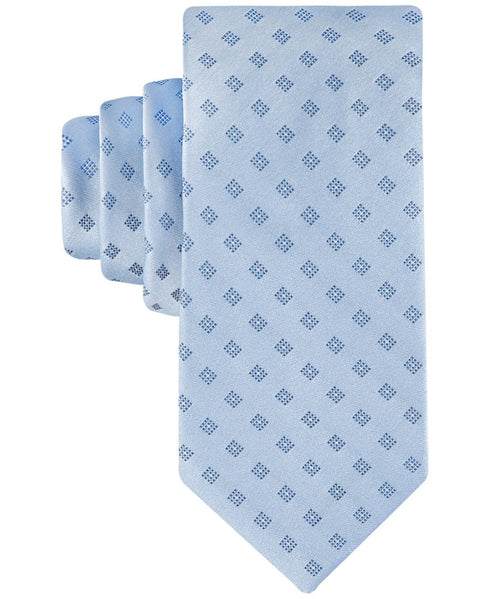 Calvin Klein Mens Regular Fit Tie Necktie One Size Blue Shelby Textured