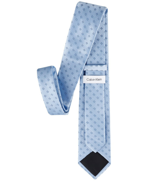 Calvin Klein Mens Regular Fit Tie Necktie One Size Blue Shelby Textured