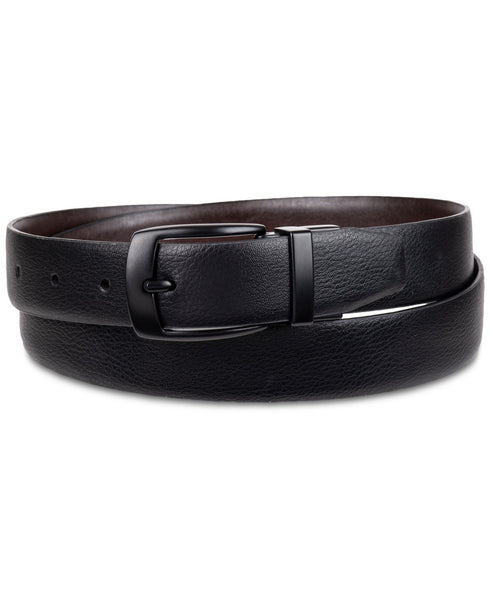 Alfani Men's Reversible Pebble Dress Belt Black/Brown XL 42-44