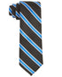 TAYION Mens Regular Fit Tie Necktie One Size Black Striped Phi Beta Sigma