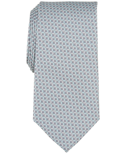 Perry Ellis Men's Haine Mini-Chevron Tie Silver