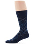 Perry Ellis Portfolio Men's Diagonal Stripe Crew Dress Socks Anthracite