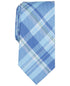 Club Room Mens Tie Necktie One Size Light Blue Warren Plaid