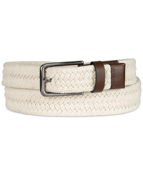 Alfani Men's Web Belt Natural Solid S 30-32