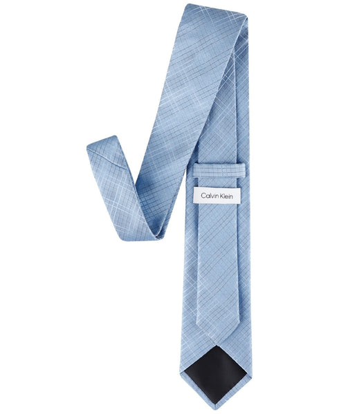 Calvin Klein Men's Stella Grid Tie Blue