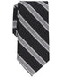 Club Room Mens Stone Classic Stripe Tie Black Gray OS