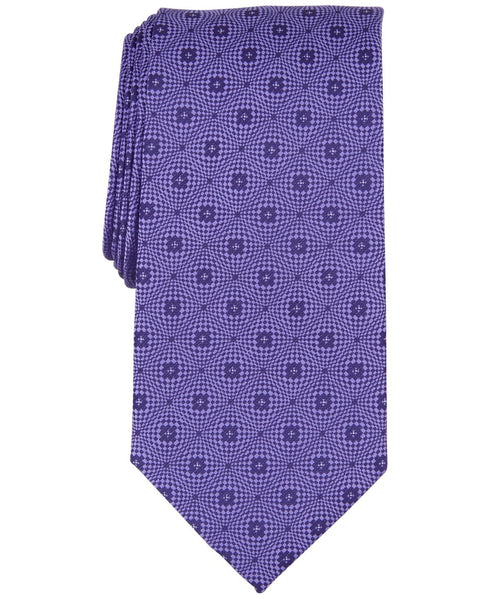 Perry Ellis Men's Denning Geo-Pattern Tie Purple