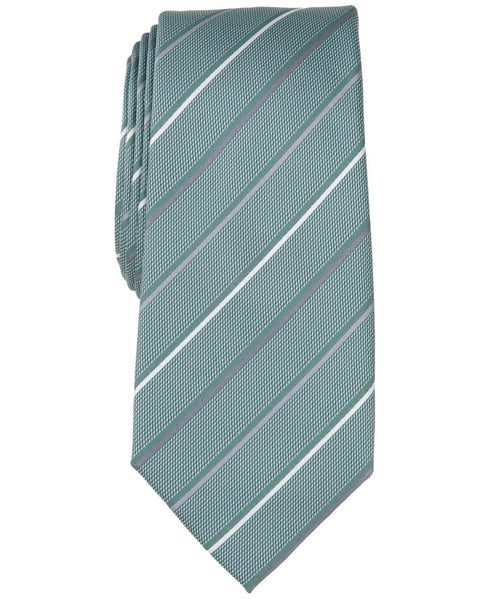 Alfani Men's Belwood Slim Stripe Tie Mint One Size