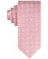 Tommy Hilfiger Mens Regular Fit Tie Necktie One Size Pink Derby Grid