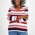 Style & Co Plus Size Printed Scoop-Neck Long-Sleeve Top Size 1X
