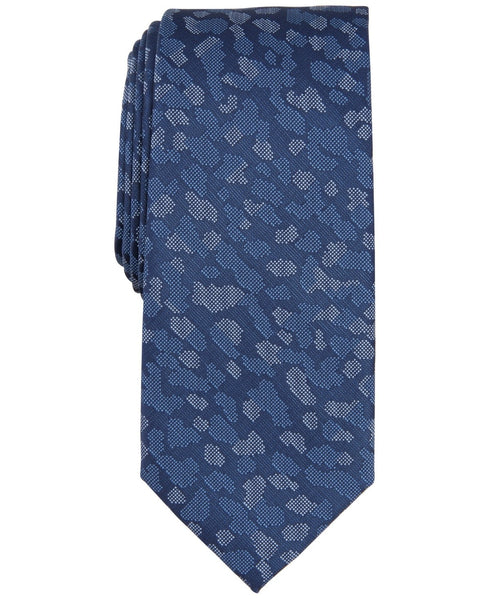 Alfani Mens Regular Fit Tie Necktie One Size Blue Arleve Abstract