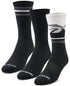 Reebok Men's 3-pk. Logo Terry Crew Socks Black Grey White One Size