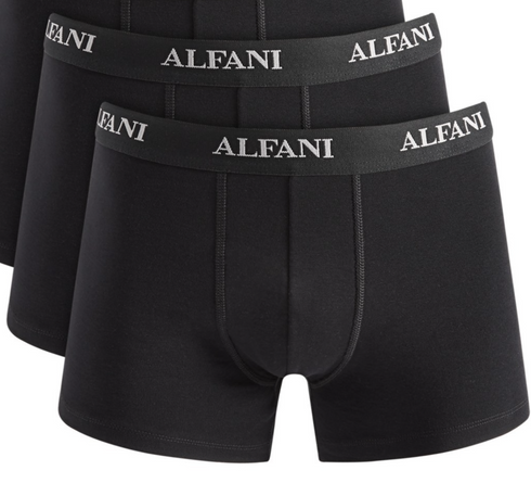 Alfani Mens 2 Pack Regular Fit Trunks Underwear Black Solid Moisture Wicking XXL