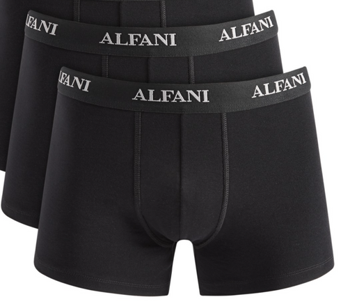 Alfani Mens 2 Pack Regular Fit Trunks Underwear Black Solid Moisture Wicking XXL