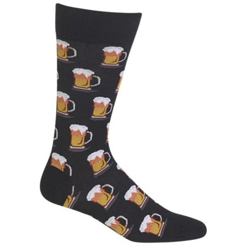 Beer Steins Crew Socks Black 10-13