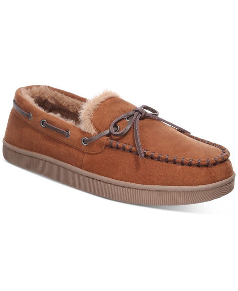 Club Room Mens Moccasin Slippers Tan Medium 8-9
