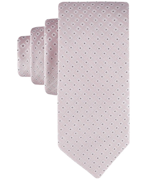 Calvin Klein Mens Tie Necktie One Size Pink Syrus Dot