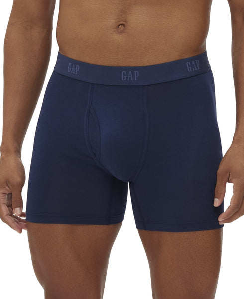 Gap Men's 3-Pk Cotton Stretch Boxer Briefs Elysian Blue Assorted S