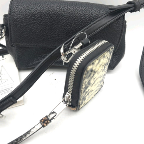 Calvin Klein Argo Small Crossbody with Square Earbud Case Black/Animal Print