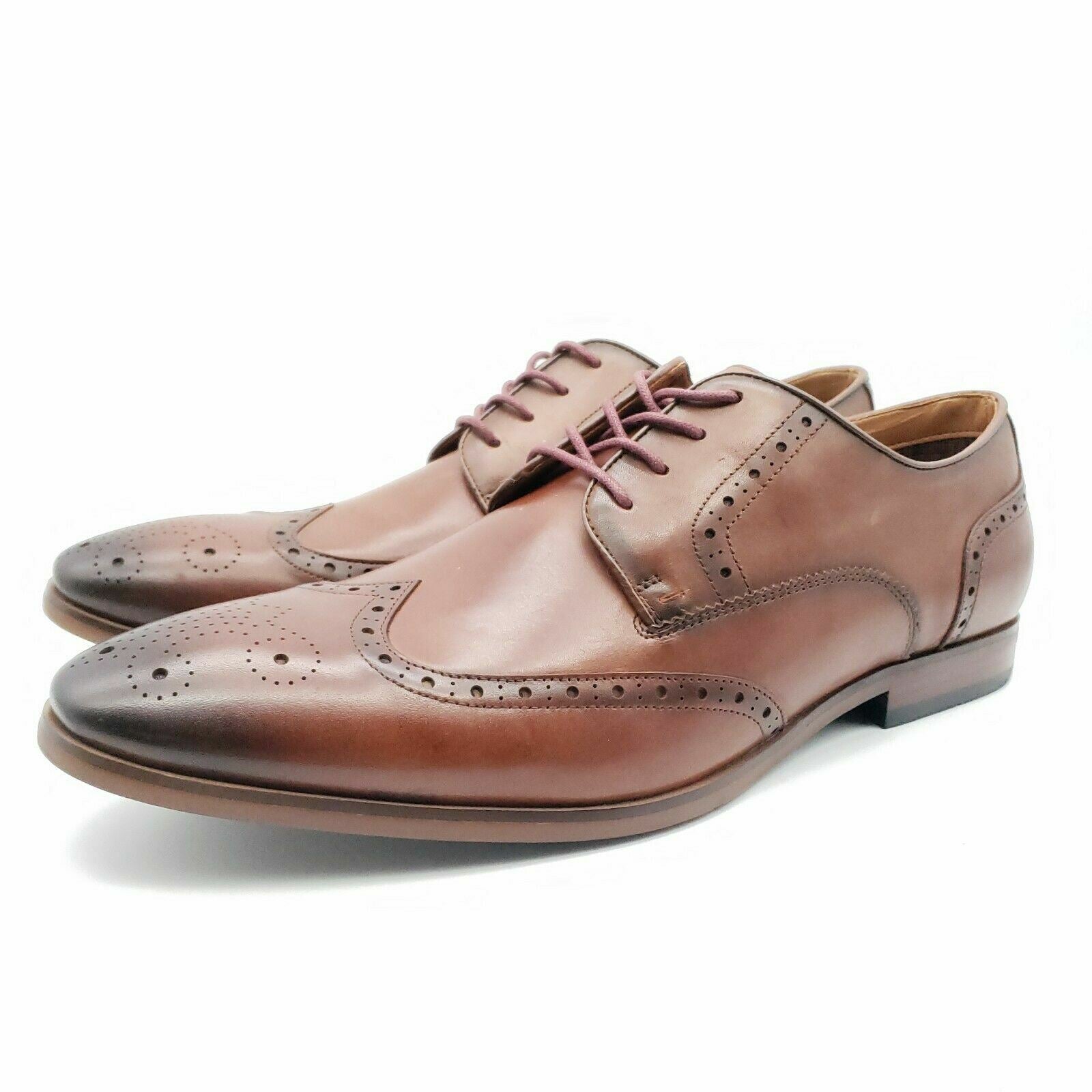 CLUBROOM Mens Beige Lightweight Cameron Round Toe Lace-Up  display picture 3