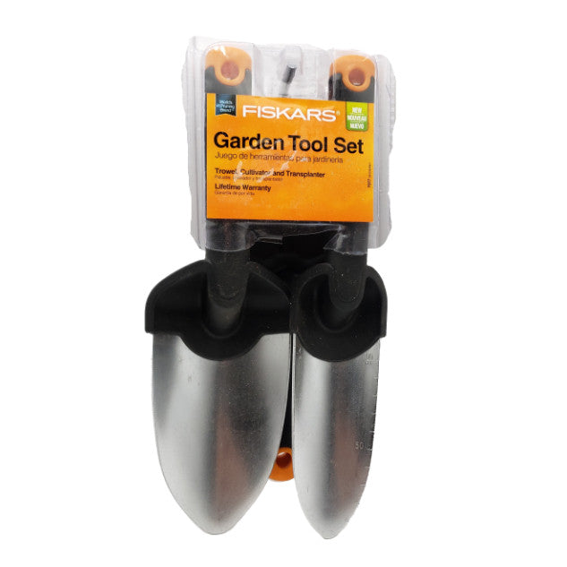 fiskars 3pc garden tool set Fiskars 3 Piece DuraFrame Garden Yard Tools Set Trowel Cultivator Tran –  AuthenticBargainsLLC